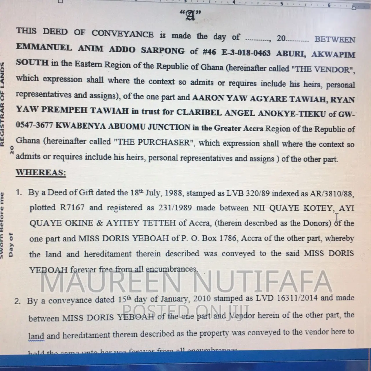 Commissioner of Oath / Notary Public