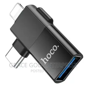 Hoco UA17 Lighting / Type C Male to USB Female OTG Adapter