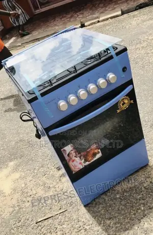 4 Gas Cooker Volcano Oven With Grill Blue 50x50