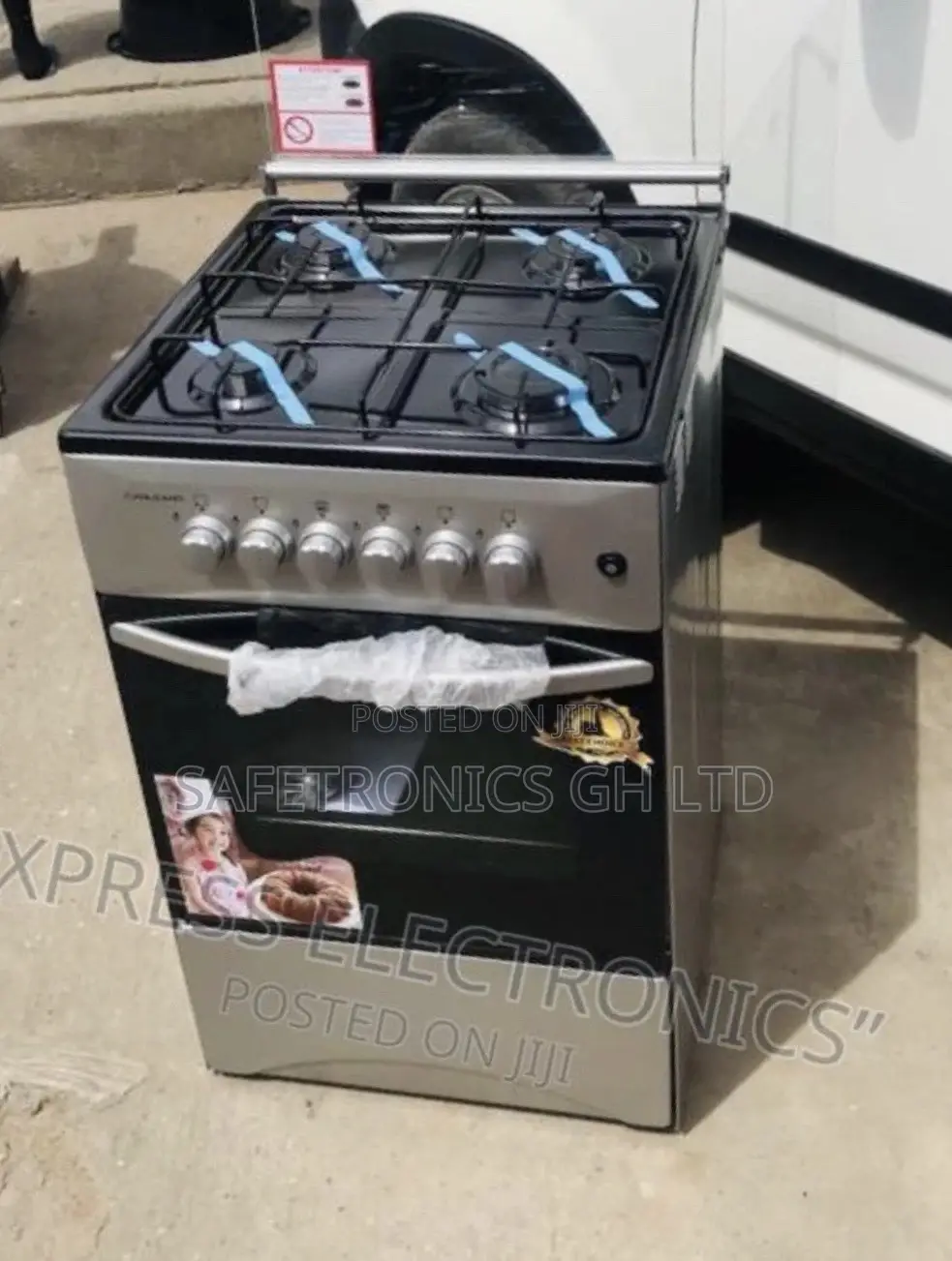 Gray 50x50 Oven With Grill 4 Gas Burner Volcano Cooker
