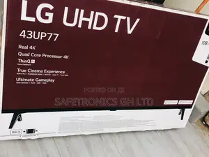 UP77 43 Inches Glossy LED LG Smart Black UHD Tv