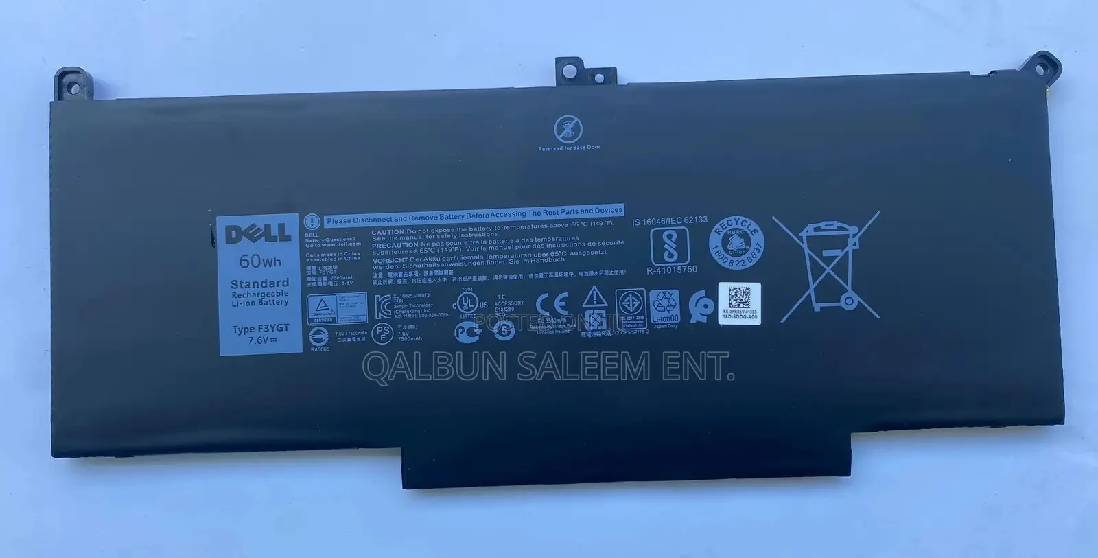 Dell F3ygt Laptop Battery For Latitude 7280 7380 7480 7490