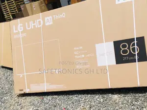 UQ90 Smart Lg UHD 86 Inches Glossy LED Black Tv 