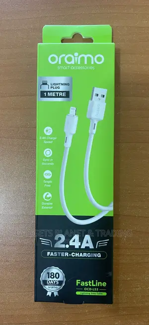 Oraimo Usb to Lightning Fastline Faster Charging Cable - 1m / 2.4a