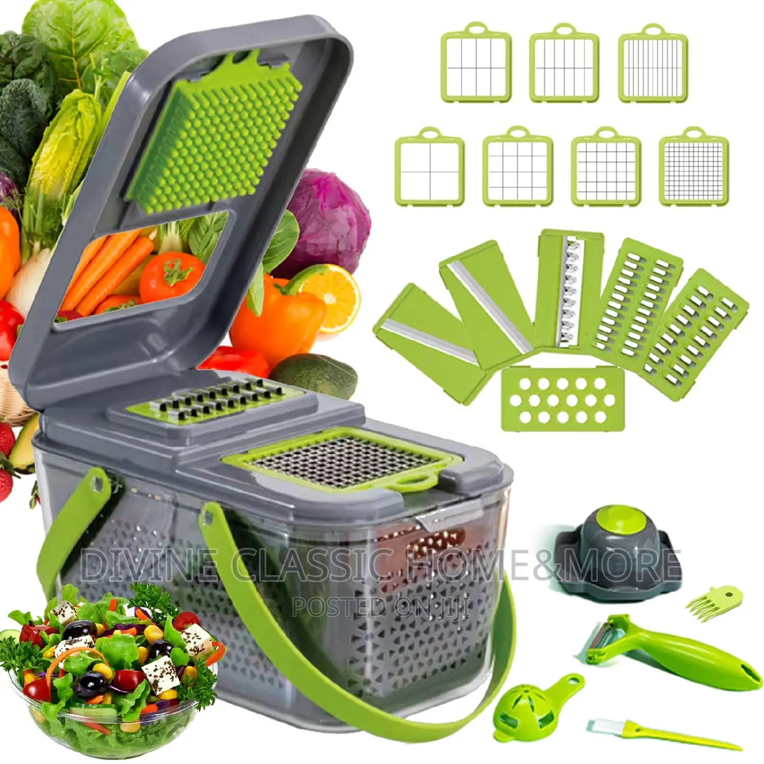 22-in-1 Multipurpose Vegies Chopper Veggie Mandoline Slicer