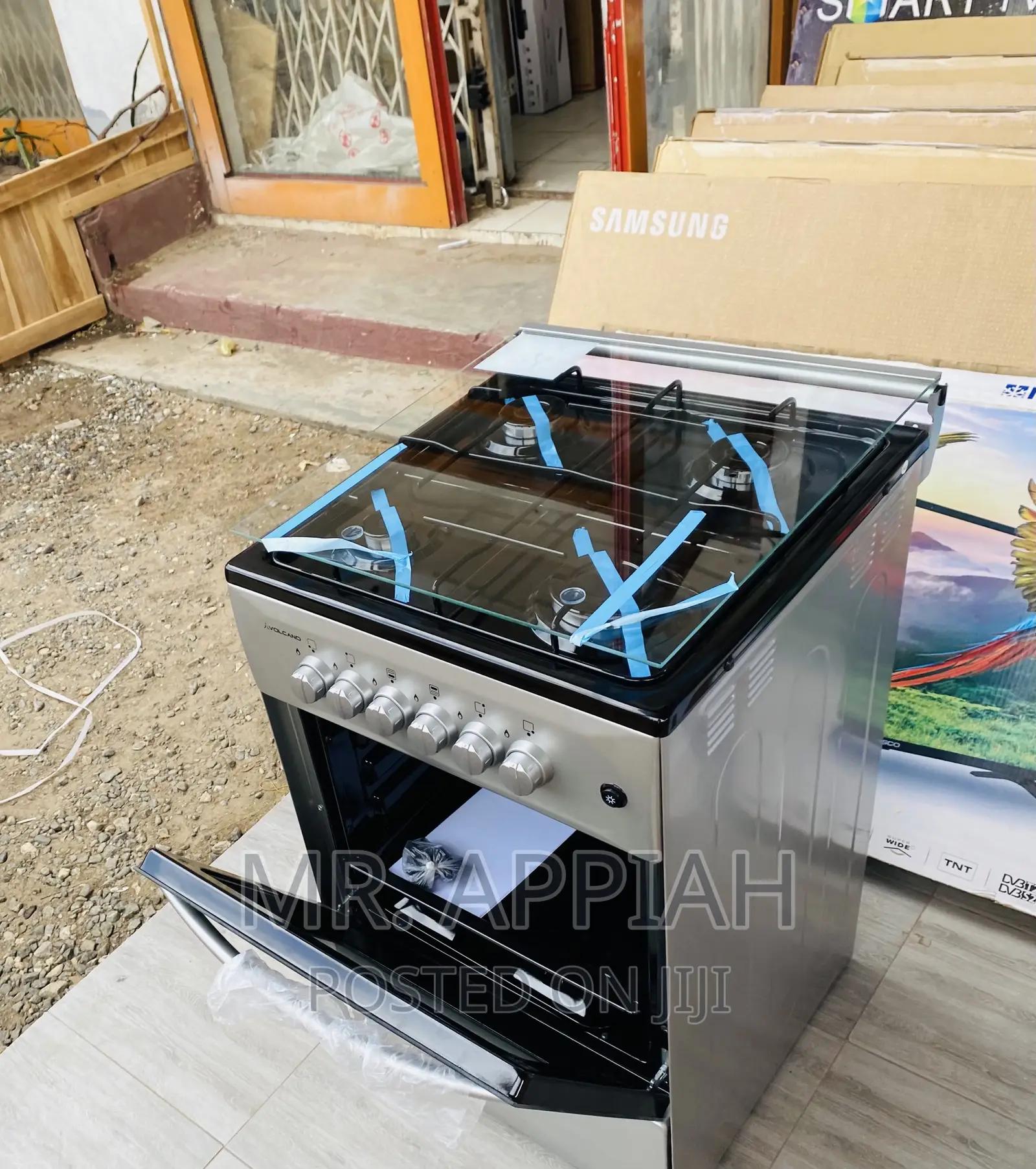 Buy High Quality Volcano 50x50 4 Gas Burner + Oven(Gray).