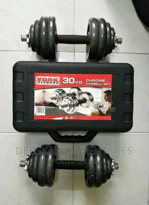 Chrome 30kg Adjustable Dumbbells