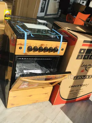 Wooden Light 4 Gas Oven With Grill 50x50 Burner  Volcano