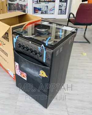 Basic Black Volcano 50x50 2 Gas + 2 Electric Burner(Black).