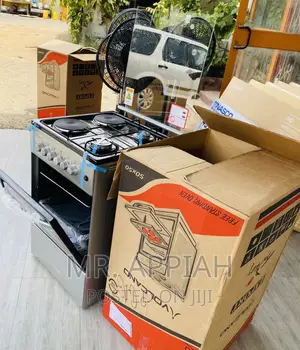 Unique Volcano 2 Electric + 2 Gas Burner With Oven(Gray).