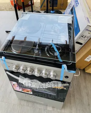 Sleek Volcano 50x50 2 Electric + 2 Gas Burner + Oven(Gray).