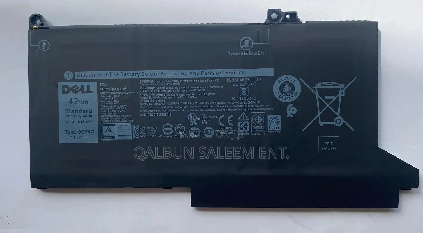 Dell OG74G Laptop Battery for Latitude 5310 7300 5300/5310