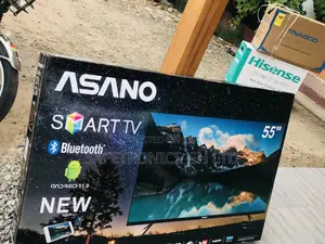 Glossy 65 Inches Led Asano Smart UHD Black Tv