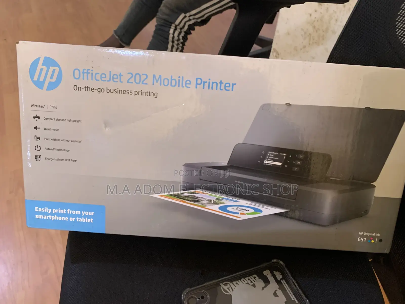 Hp Office Jet 202 Mobile Printer With Wireless Printer