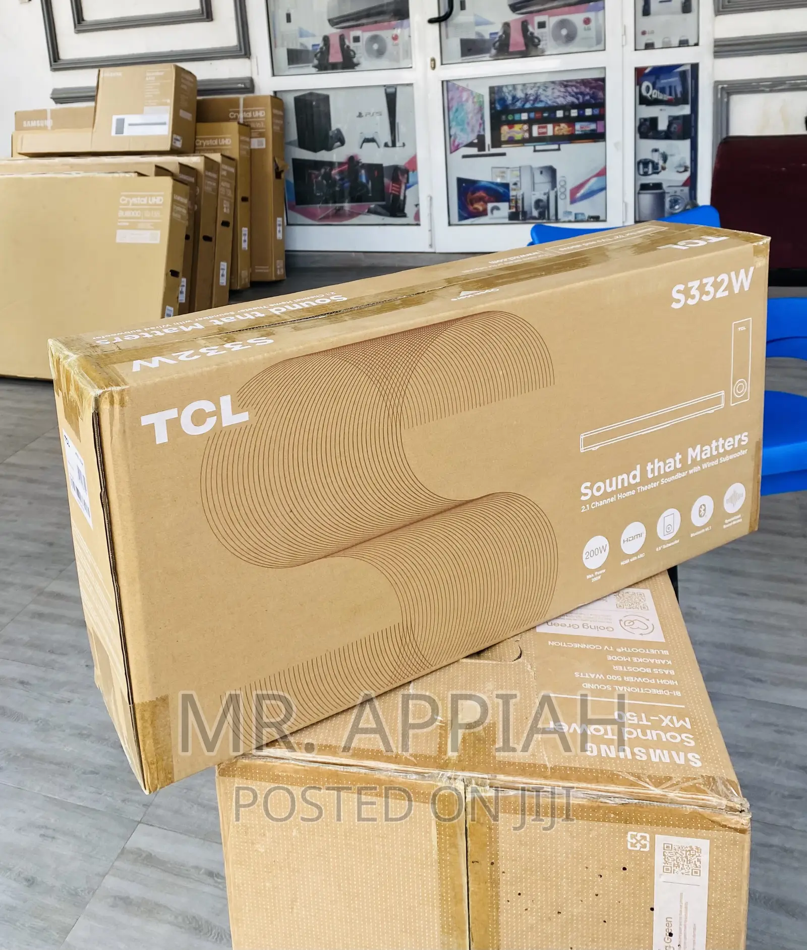 High Quality TCL-S332W Bluetooth Sound Bar(Black).