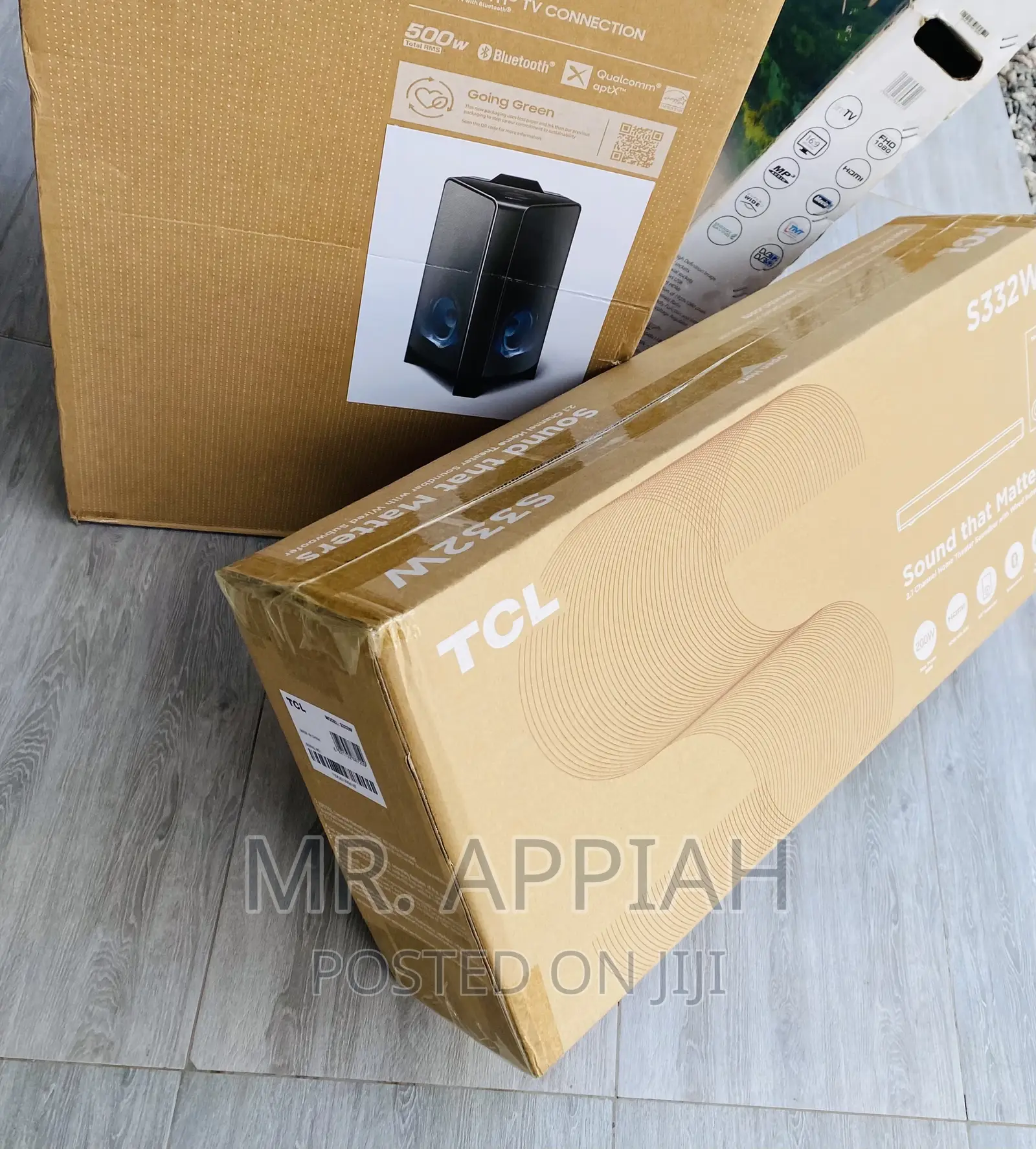 Enjoy Clear Bluetooth Sound Bar System(S332W)Black.
