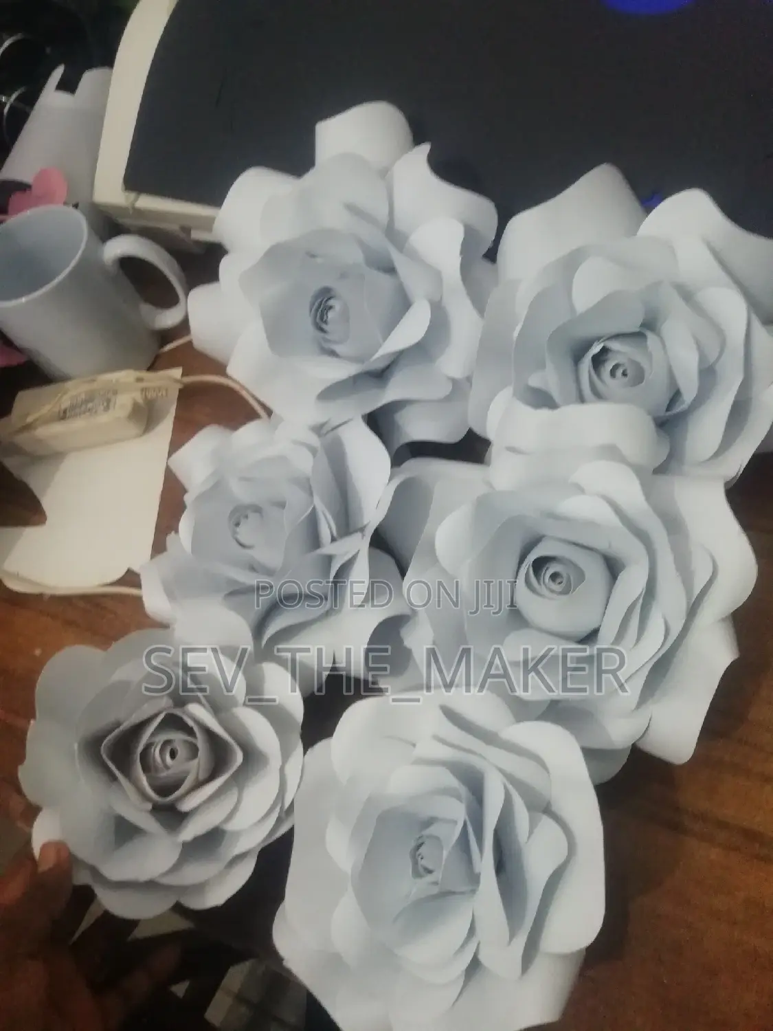 Paper Flowers and Vase Available for a Cool Price