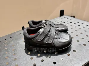 Clarks Uk Double Velcro Black Boys Shoes