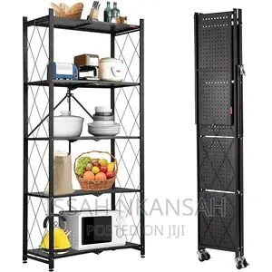 5 Tier Black Metal Rack