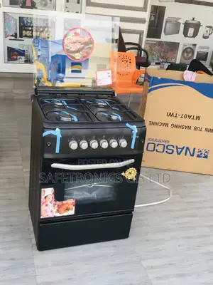 4 Gas Burner Black Ferre 60x60 Oven With Grill Elegant