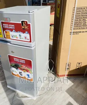 Fast Cooling Zara 12TM 2 Door Electric Refrigerator,Silver.