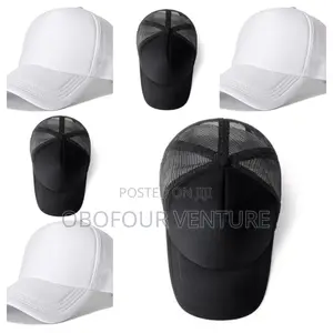 Mens Half Mesh Adjustable Trucker Cap Baseball Hat