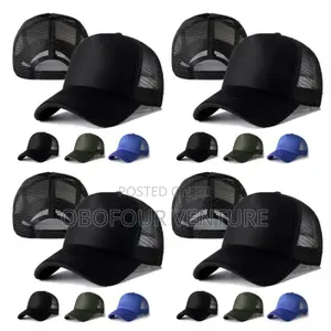 Mens Half Mesh Adjustable Trucker Cap Baseball Hat
