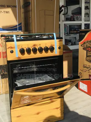 Light Wooden 4 Gas Cooker Oven With Grill 50x50