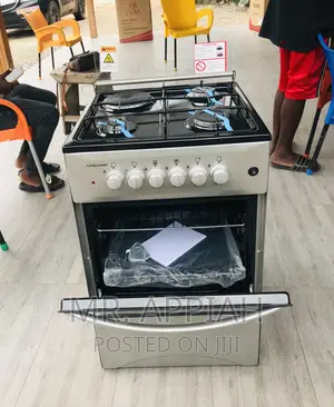 Elegant Gray Volcano 50x50 3 Gas + 1 Electric Burner + Oven