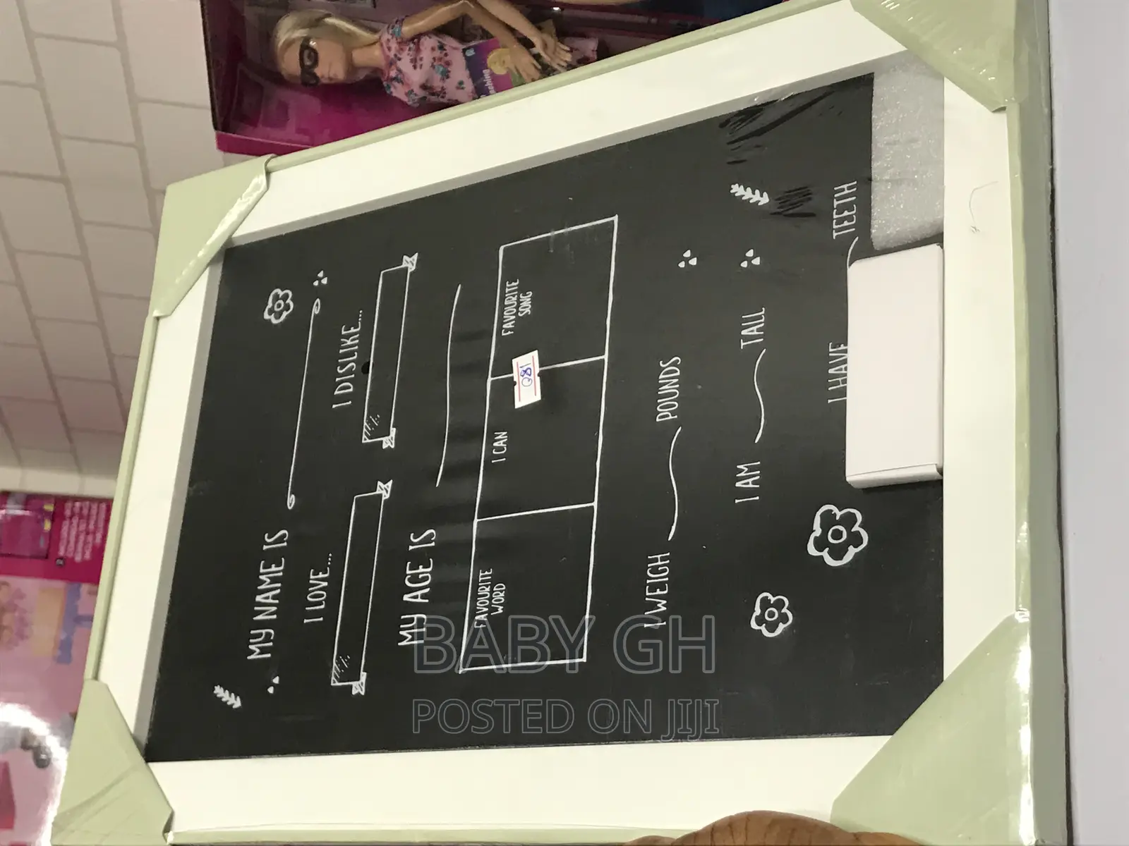 Baby Milestone Chalkboard.Erasable and Reusable Chalkboard