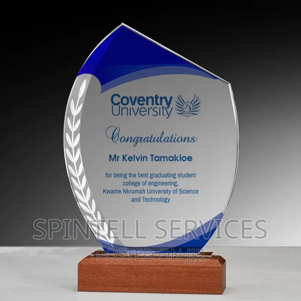 Award Crystal Plaque Citations