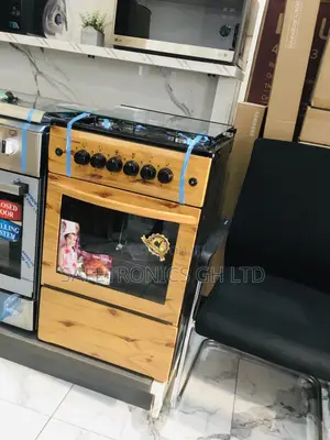  4 Gas Cooker Light Wooden Oven With Grill 50x50