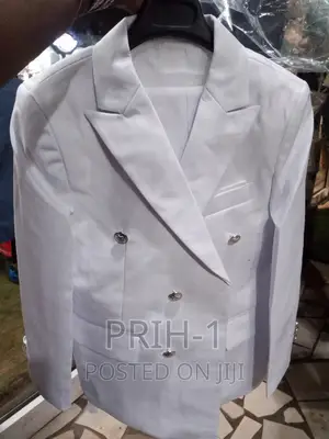 Boys All White Double Breasted Suiting