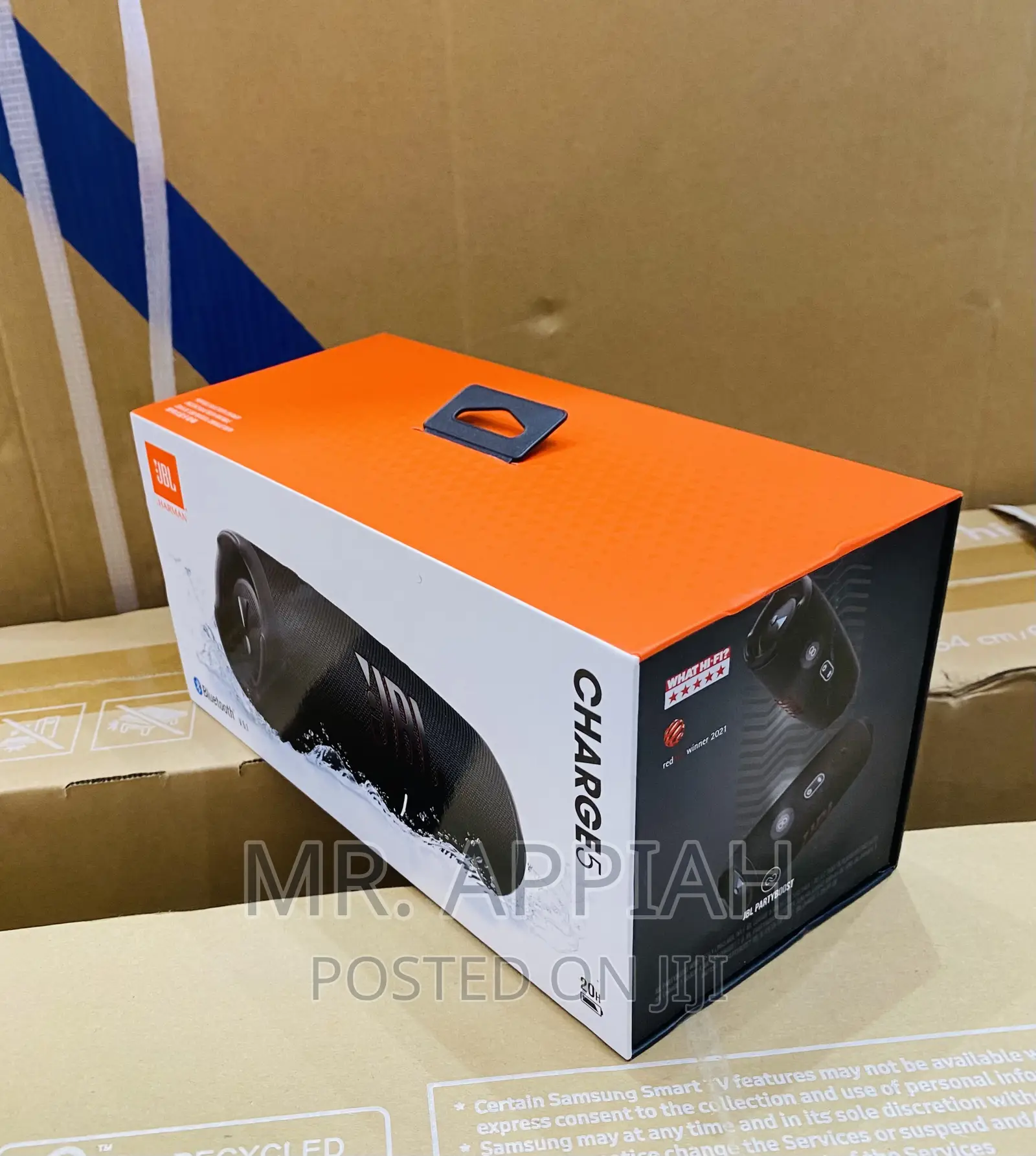 Brand New JBL Charge 5 Rechargeable Speaker(Black).