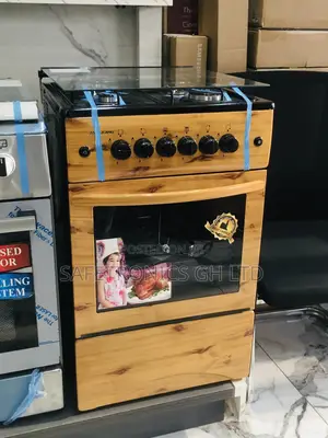 4 Gas Cooker Oven With Grill Light Wooden 50x50