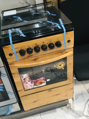 50x50 Oven With Grill Burner Light Wooden 4 Gas Cooker