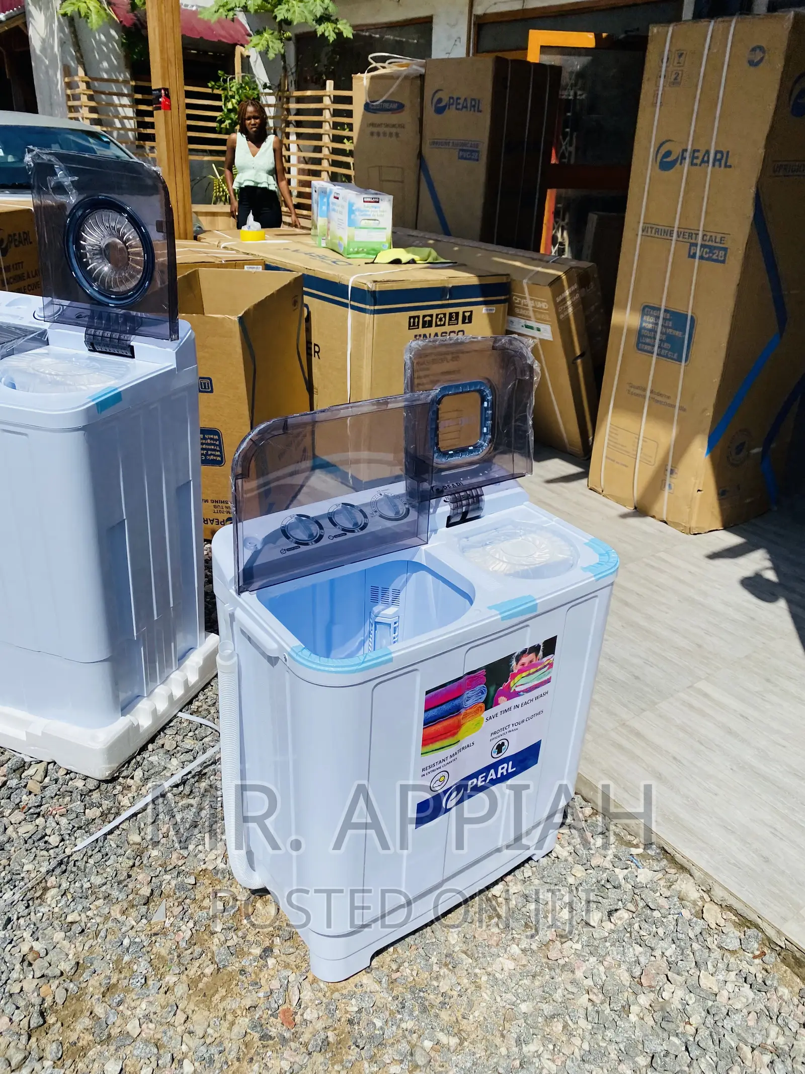 Super Quality Pearl 7kg Electric Washing Machine(White).