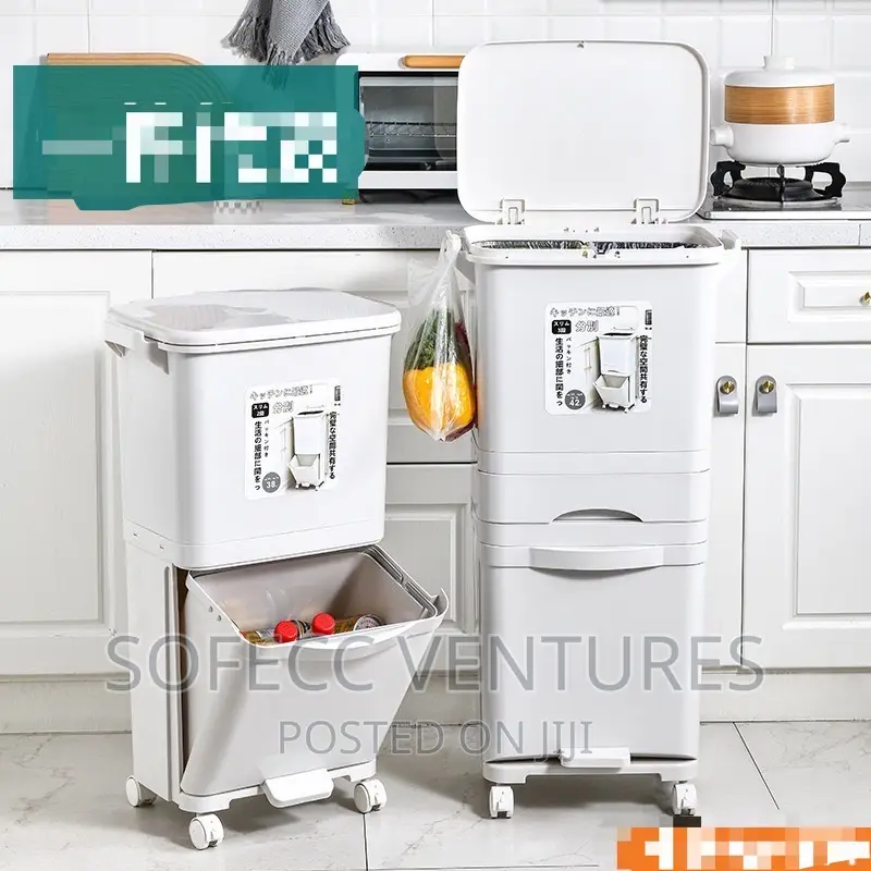 42 Liters Double Barrel Dustbin