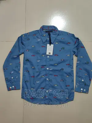 Kids Tommy Hilfiger Boys Vehicle Theme Long Sleeve Shirt
