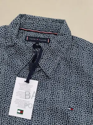 Kids Tommy Hilfiger Boys Black and White Shirt