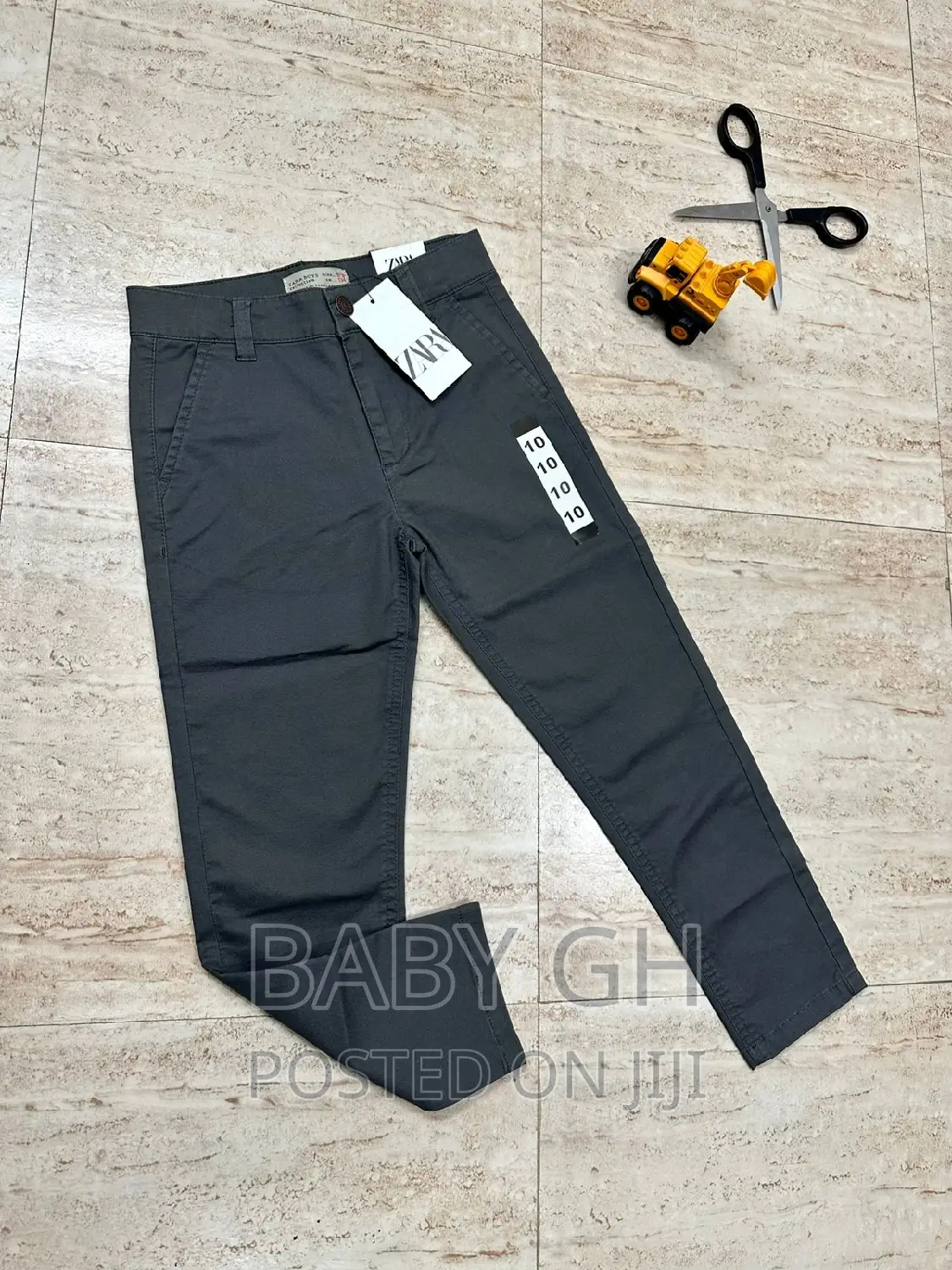 Zara Boys Dark Grey Chino Trousers