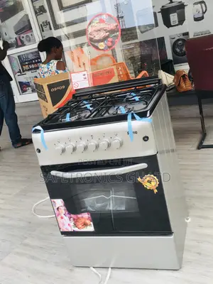 New Ferre Oven With Grill 4 Gas Cooker 60x60 Burner Gray