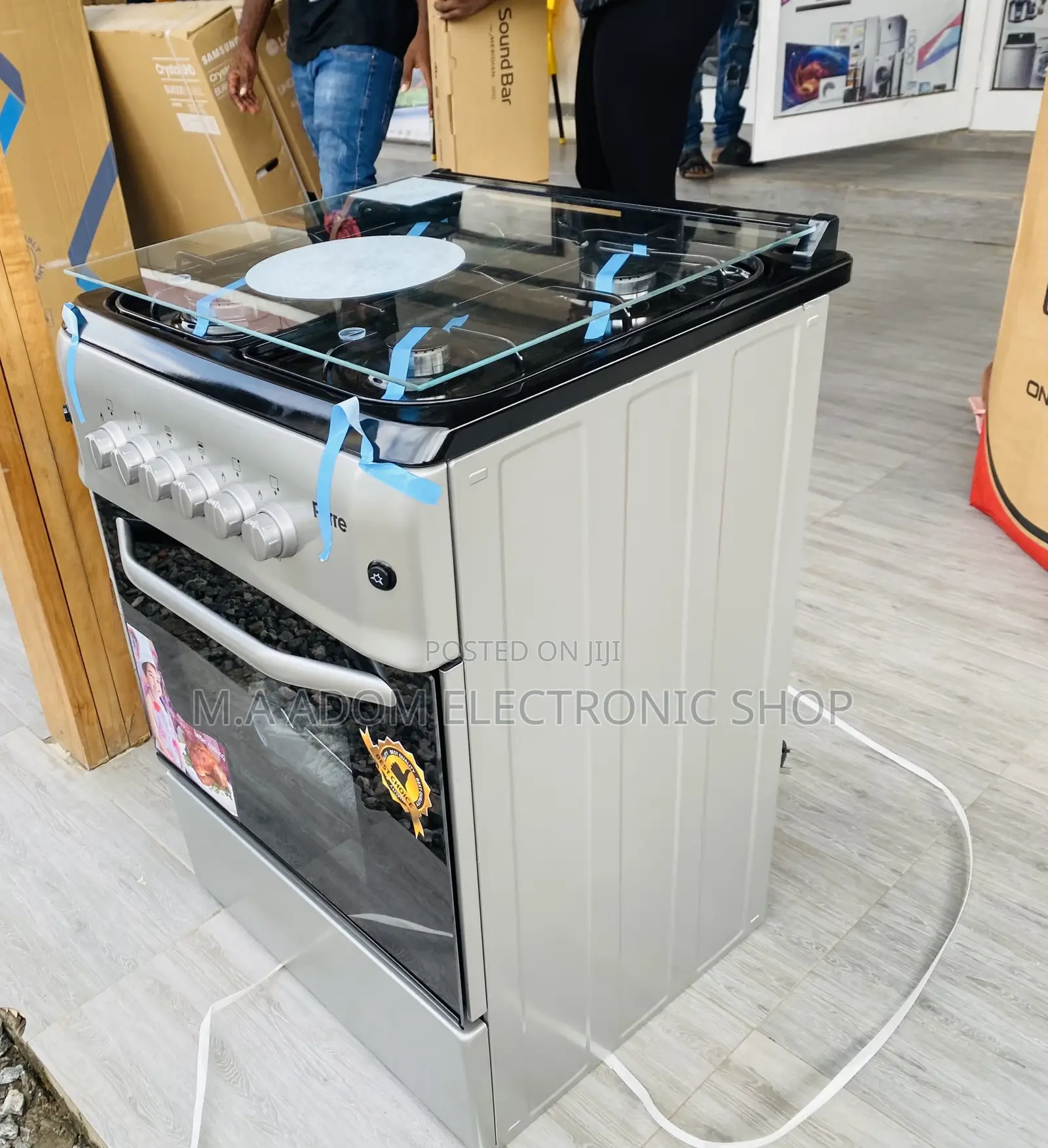 Anti-Rust Ferre 60x60 4 Gas Burner + Oven Grill(Gray).