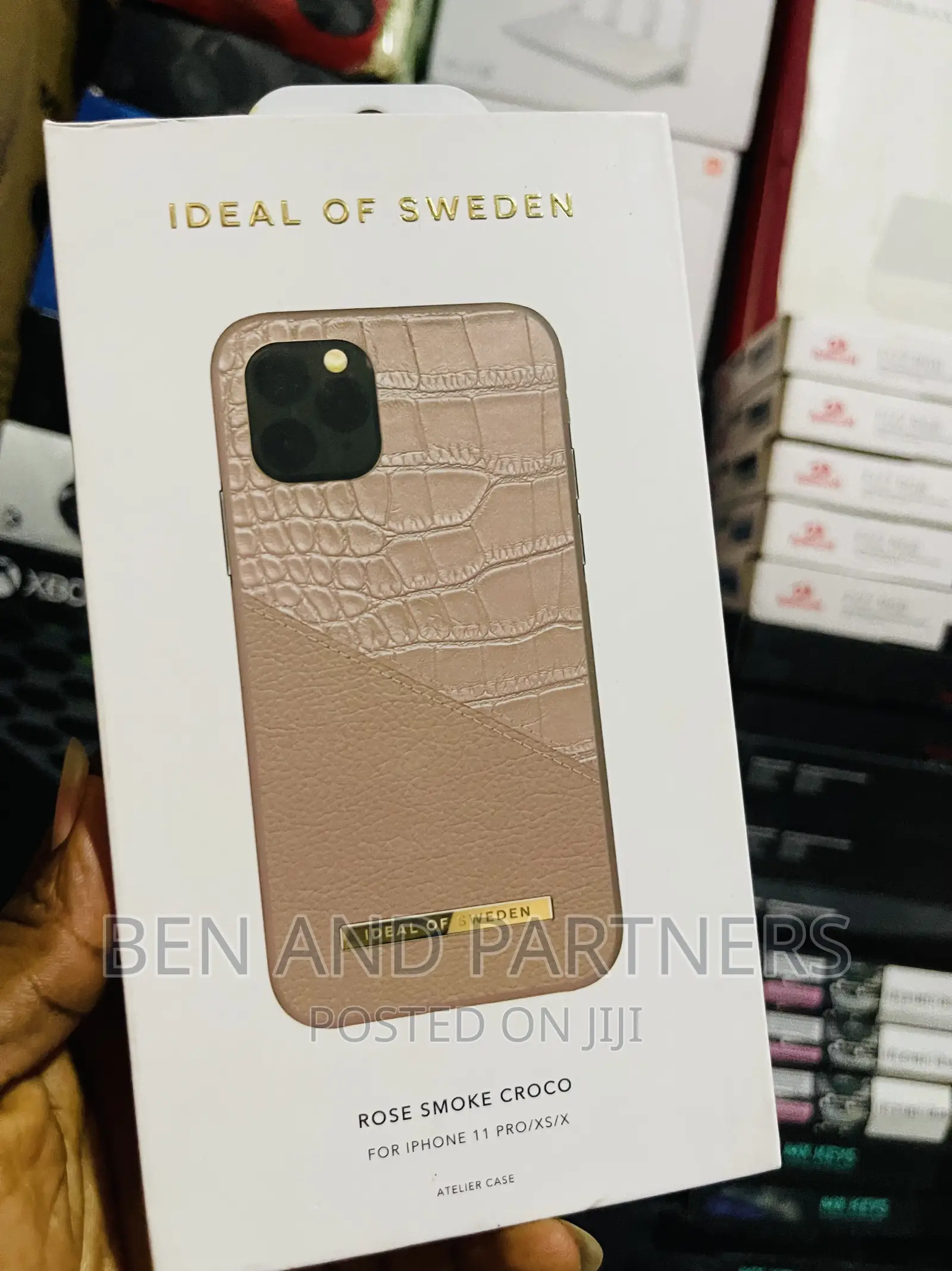 Rose Smoke Croco for iPhone X, XS 11 Pro