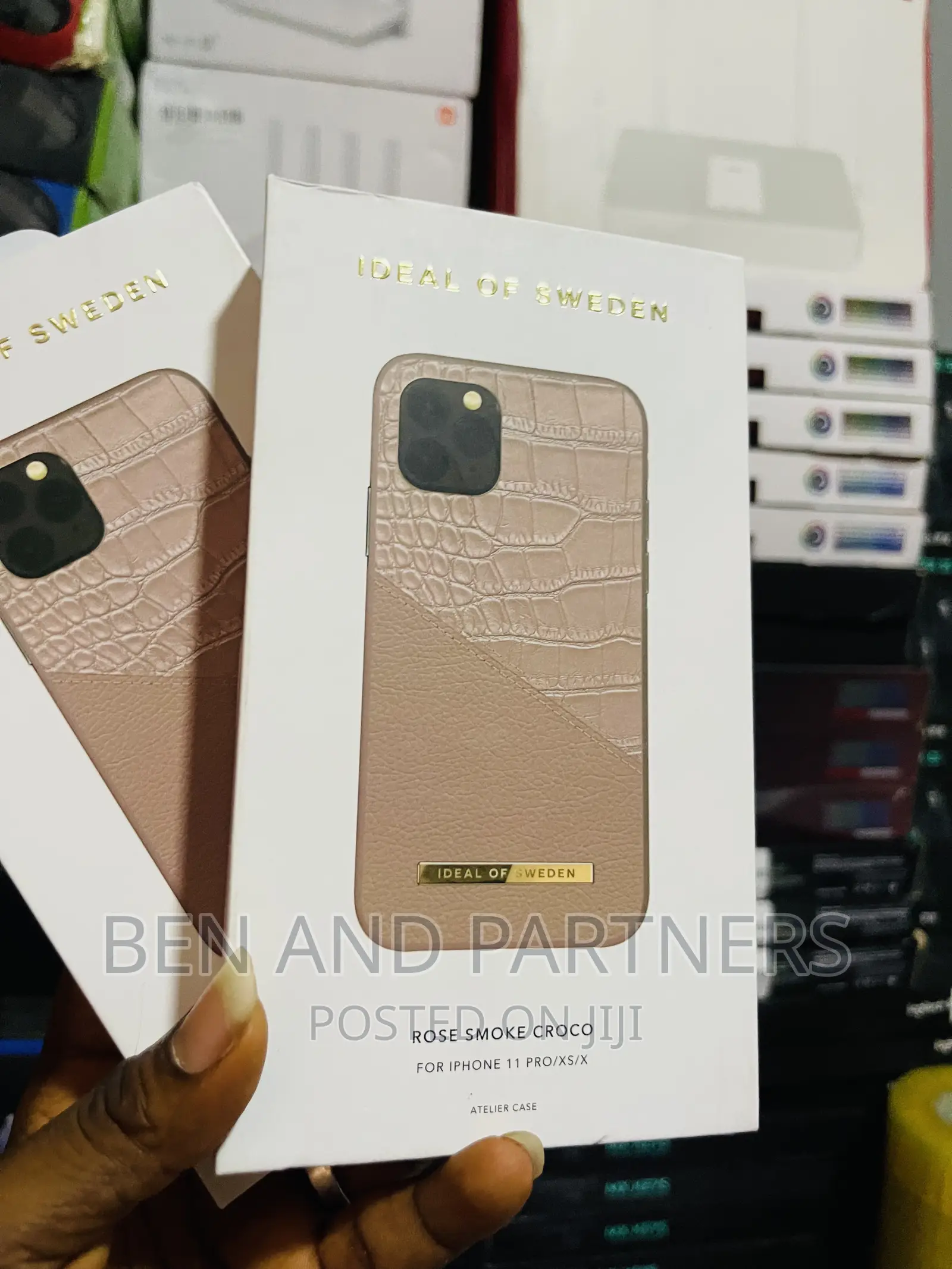 Rose Smoke Croco for iPhone X, XS 11 Pro
