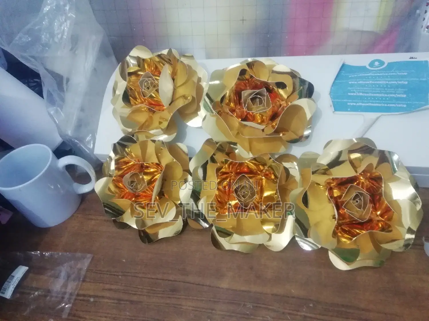 Paper Flowers and Vase Available for a Cool Price