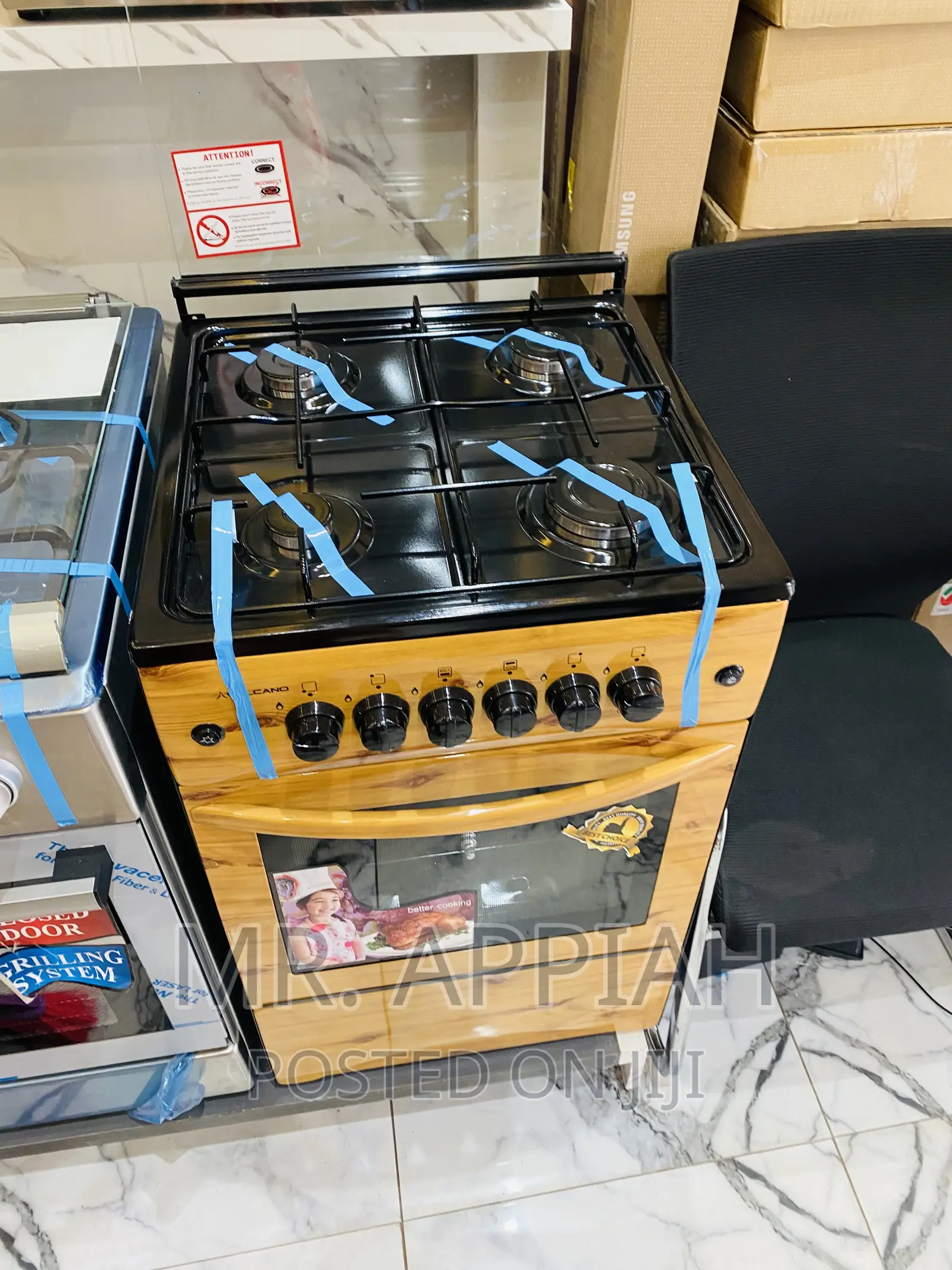 Top Notch Volcano Oven and Grill 4 Gas Burner(Wooden).