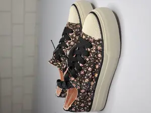 George Girls Floral Shoe With Laces Fastening