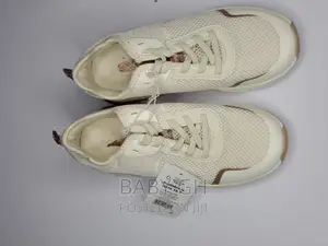 George Girls White and Rosegold Sneakers