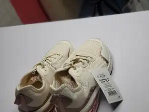 George Girls White and Rosegold Sneakers
